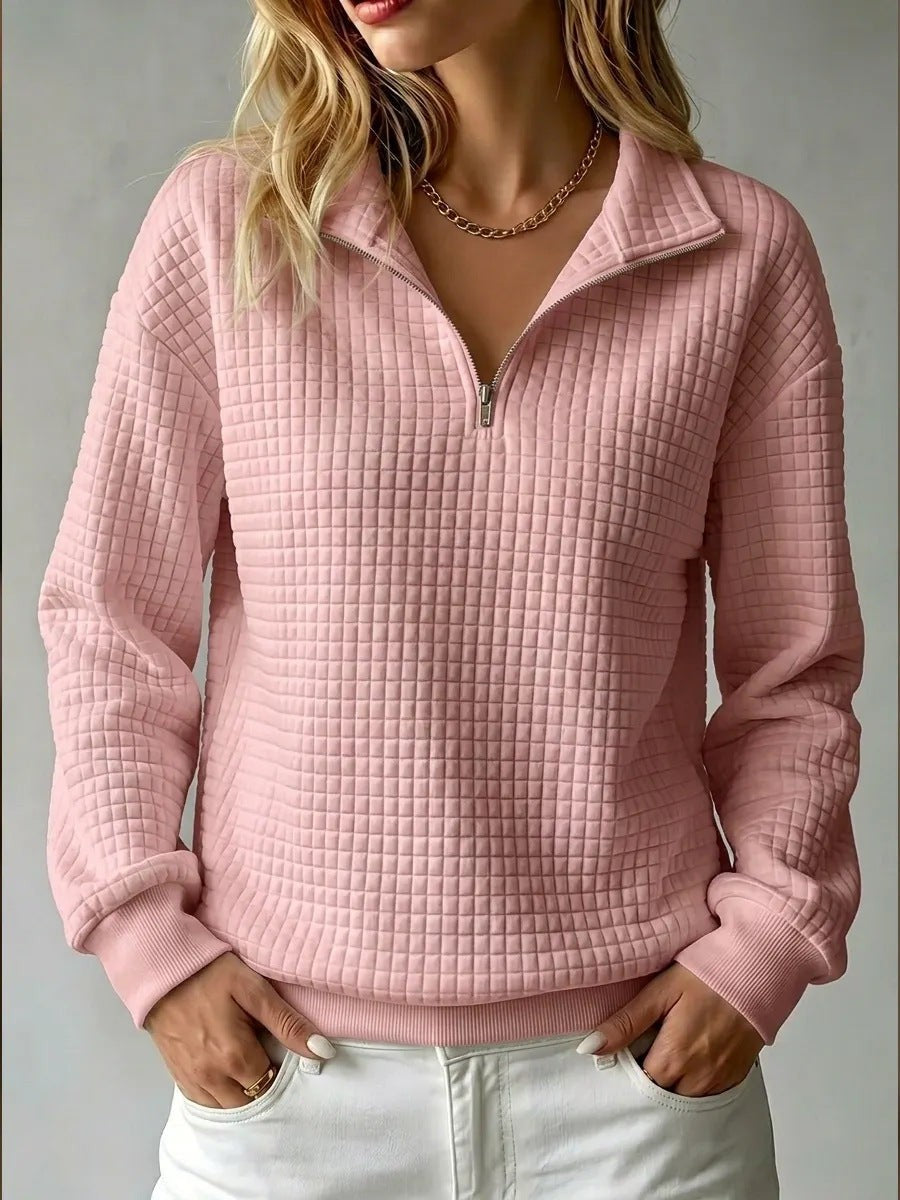 Izabela | Bluza pikowana z zamkiem