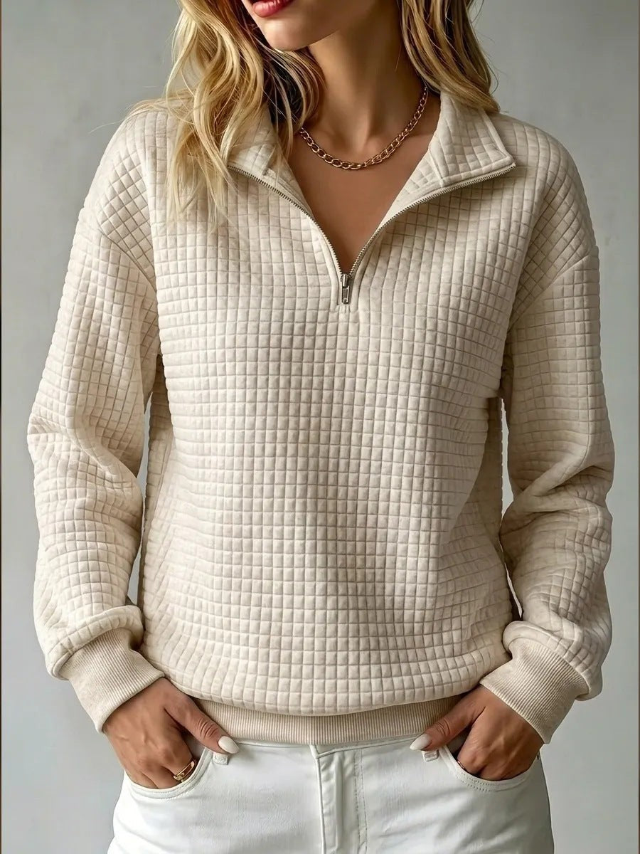 Izabela | Bluza pikowana z zamkiem