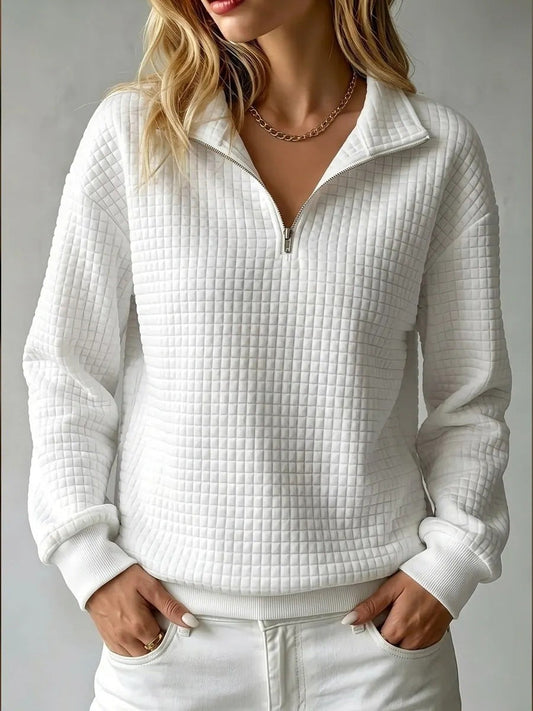 Izabela | Bluza pikowana z zamkiem