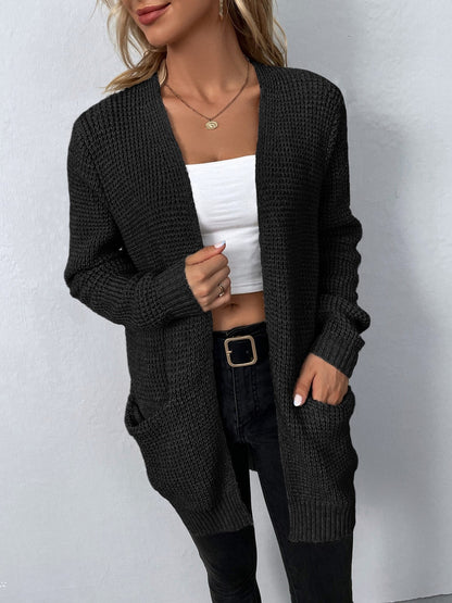 Izabella | Rozpinany kardigan z waflem