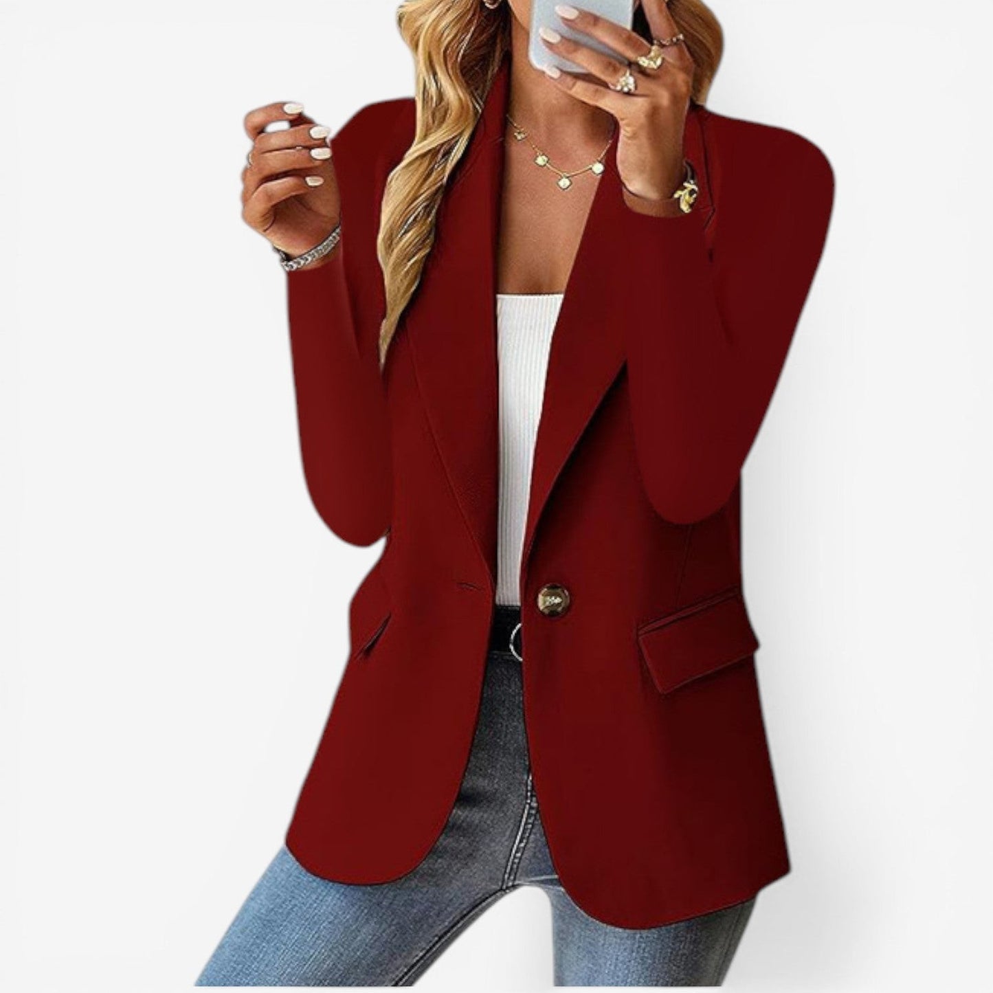 Kamila | Blazer met decoratieve knoop