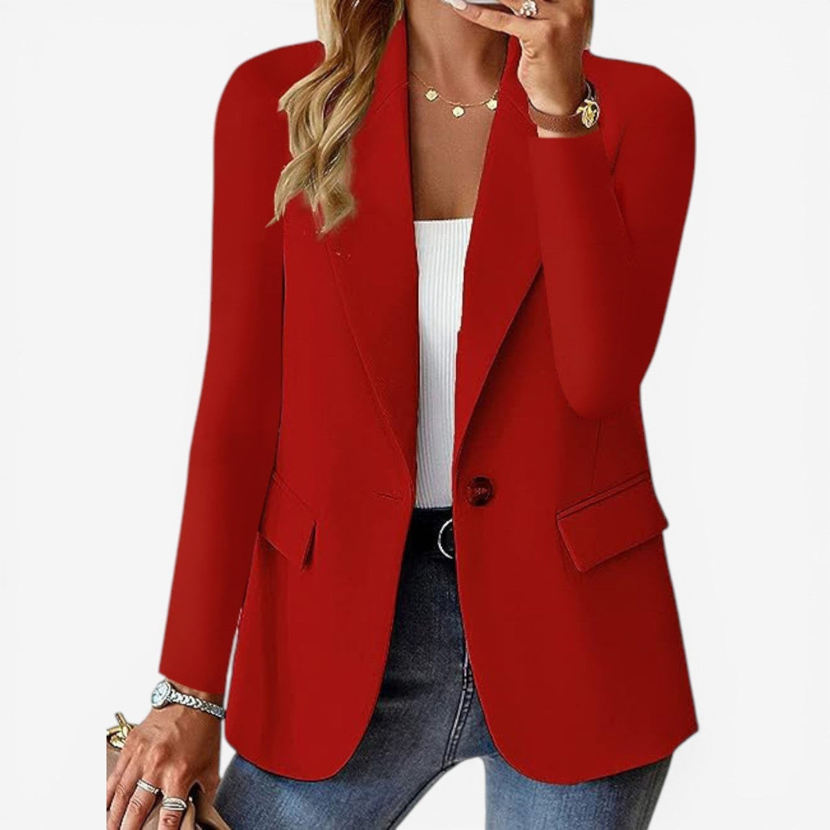 Kamila | Blazer met decoratieve knoop
