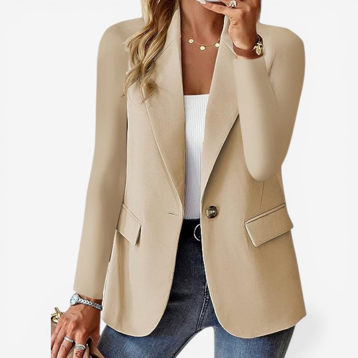 Kamila | Blazer met decoratieve knoop