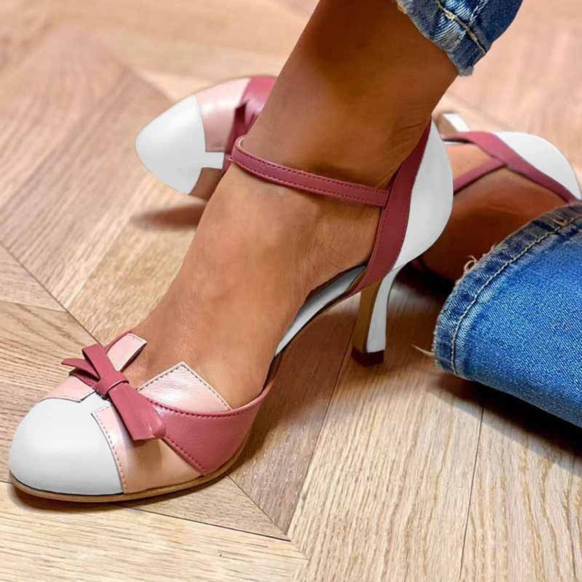 Kamila | Pumps met strik en wikkelbandje