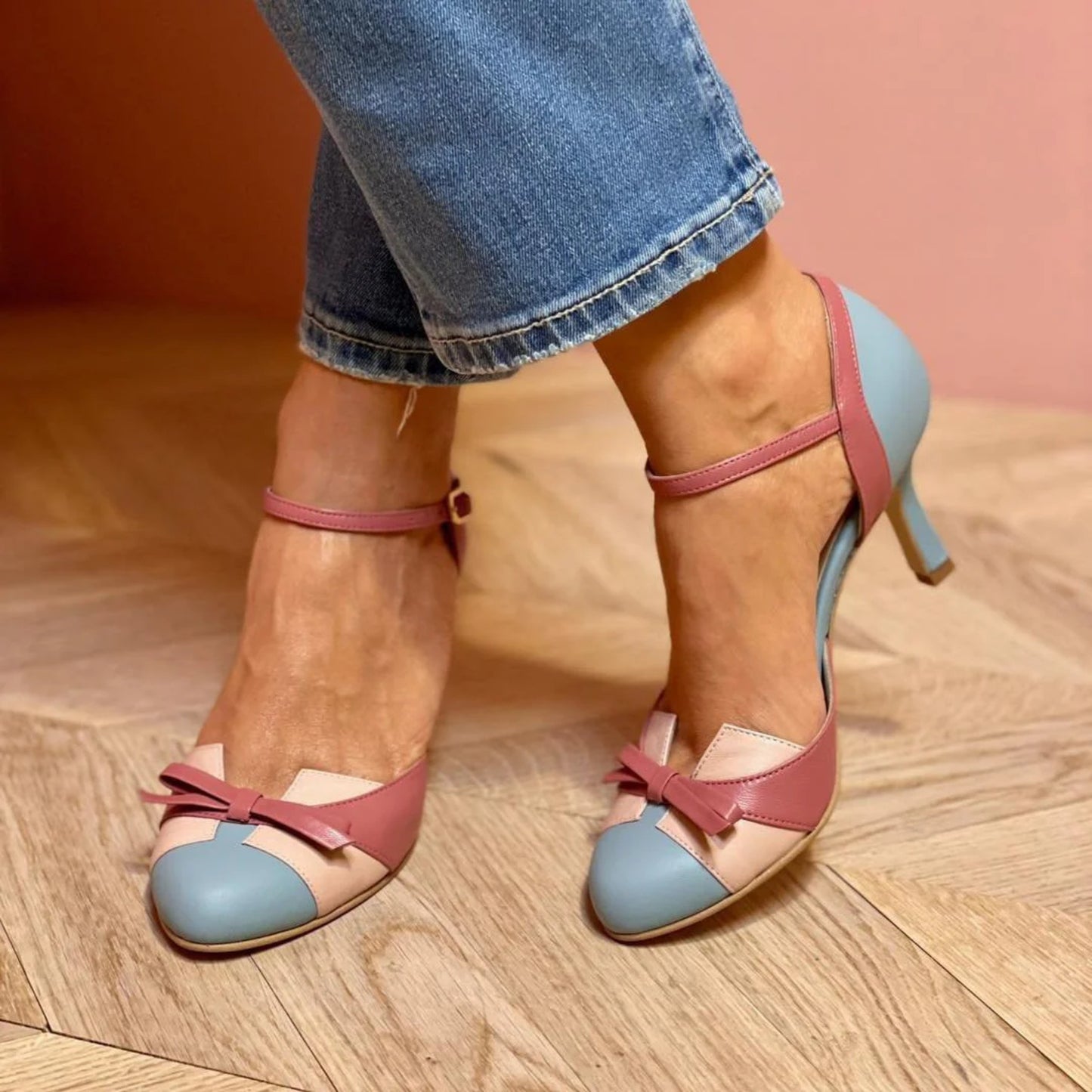Kamila | Pumps met strik en wikkelbandje