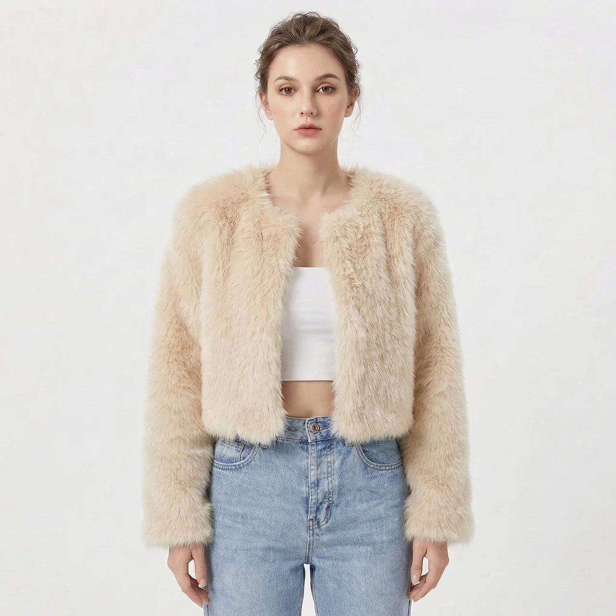 Kinga | Bontjas met bontrand