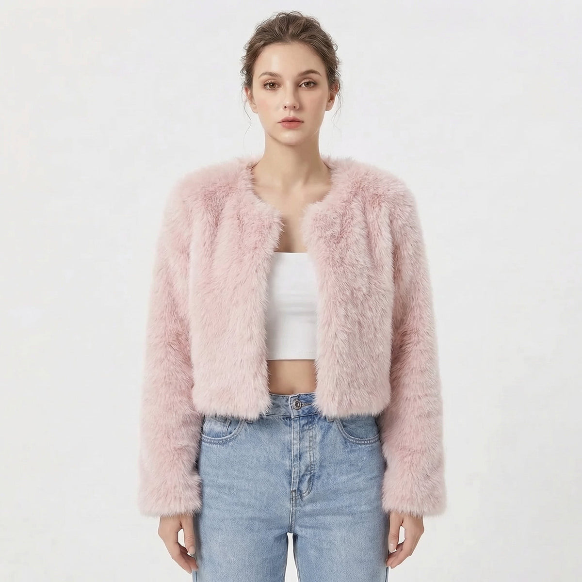 Kinga | Bontjas met bontrand