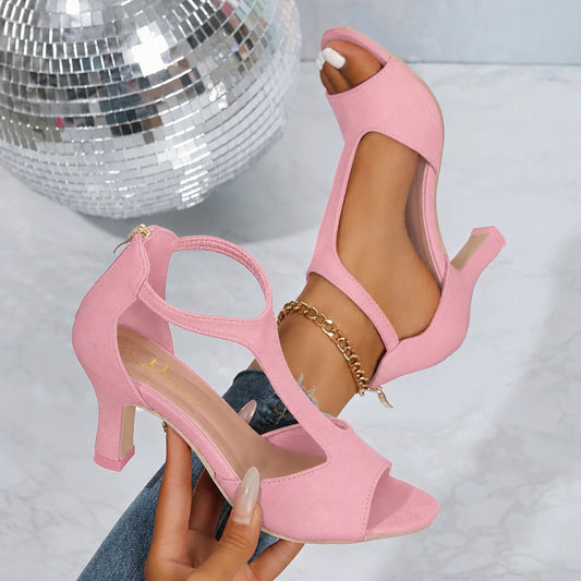 Kordelia | Sandalen met hak en vetersluiting
