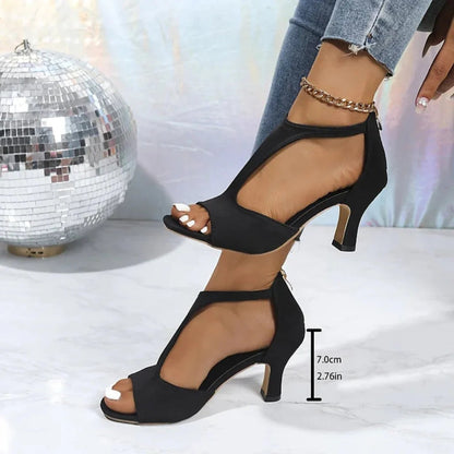 Kordelia | Sandalen met hak en vetersluiting