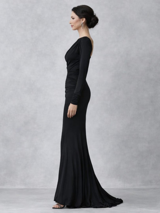 Lila | Asymmetrische maxi-jurk