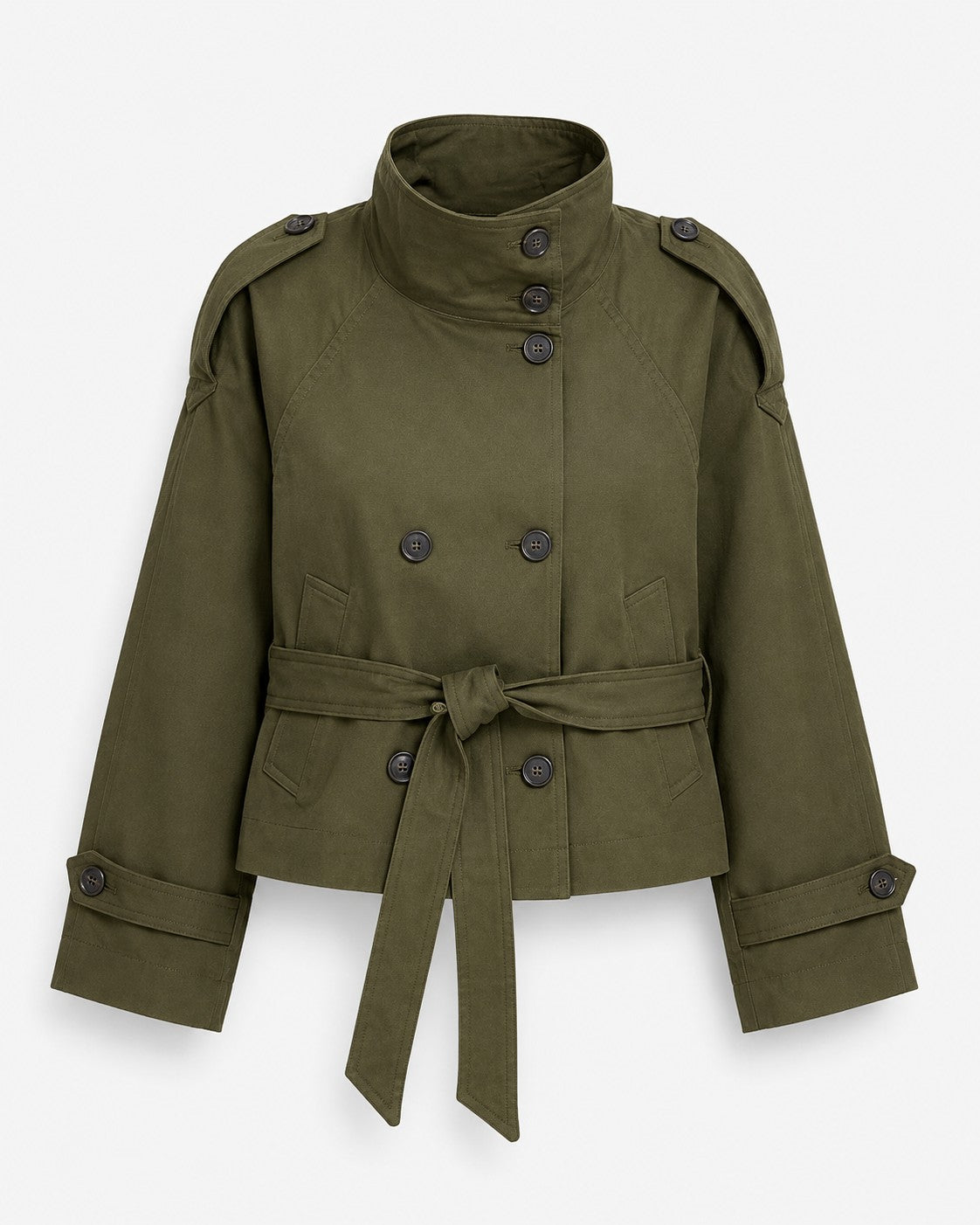 Lucyna | Korte trenchcoat met riem
