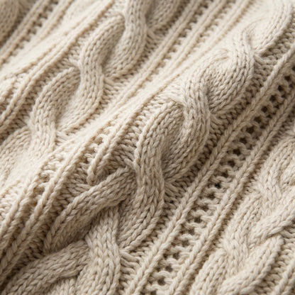 Lucyna | Sweter ze splotem kablowym