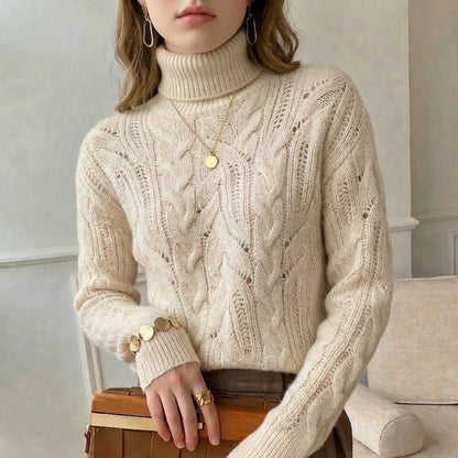 Lucyna | Sweter ze splotem kablowym