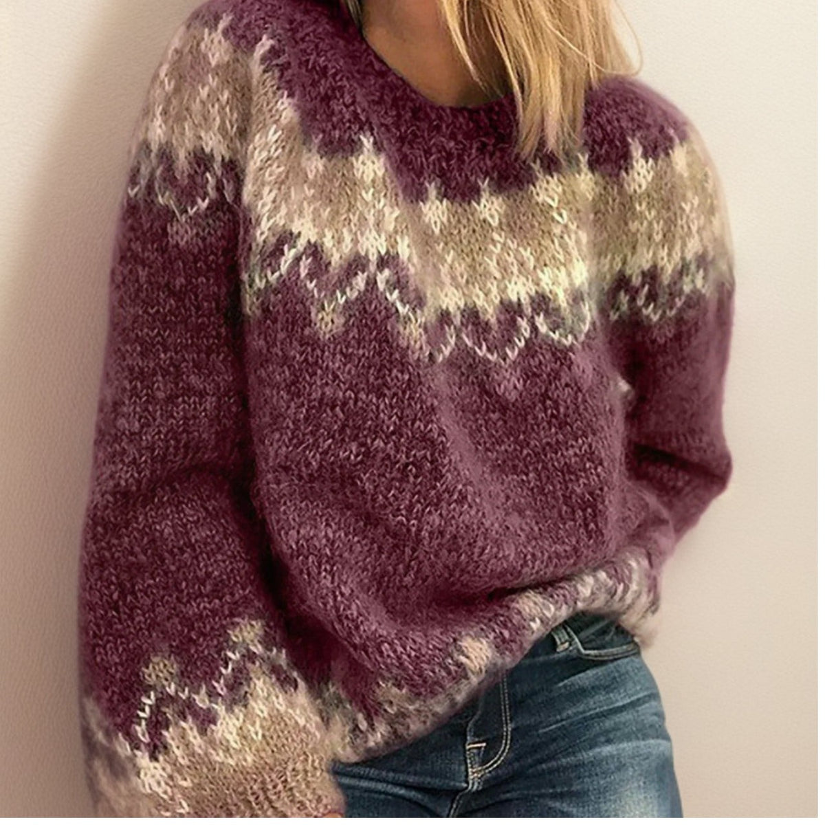 Marlena | Sweter z nordyckim wzorem