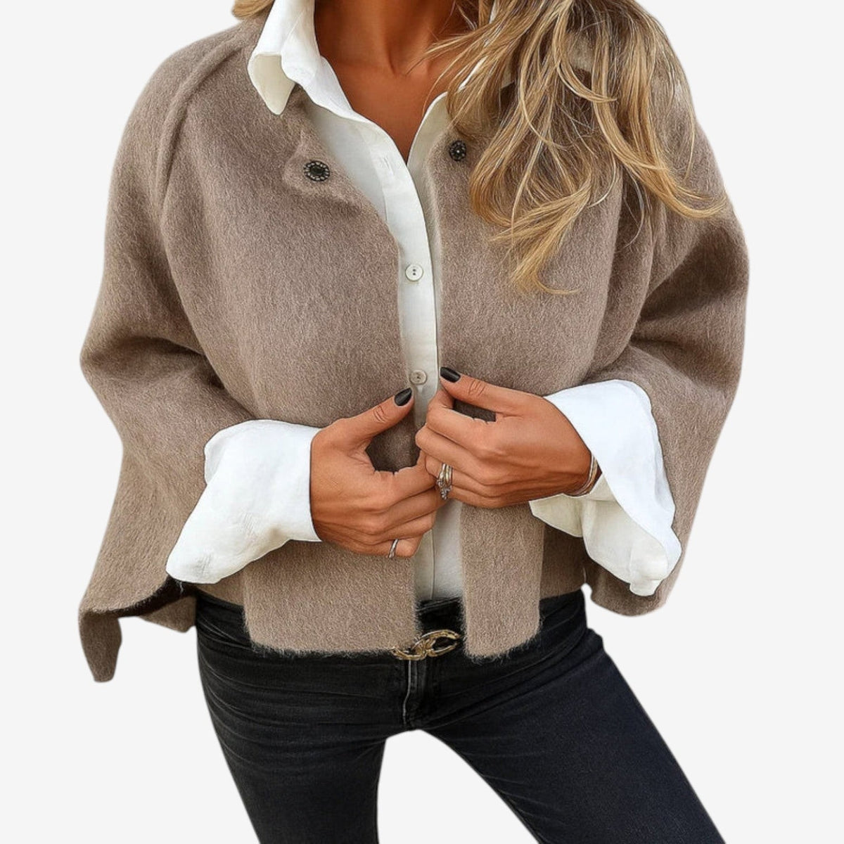 Marta | Capejack met schuine mouwen