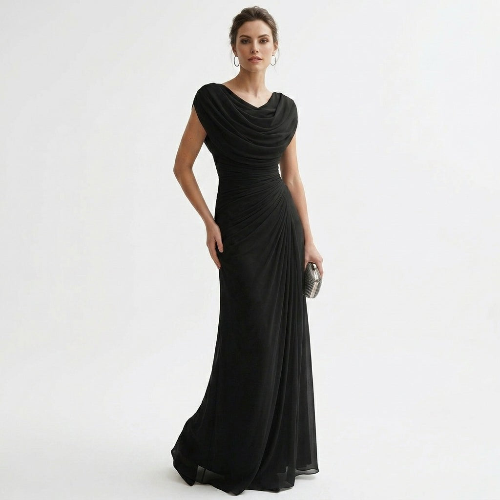 Marta | Maxi-jurk met gedrapeerde colhals
