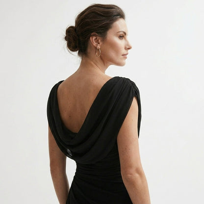 Marta | Maxi-jurk met gedrapeerde colhals