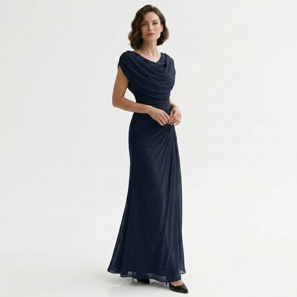 Marta | Maxi-jurk met gedrapeerde colhals