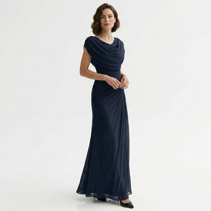 Marta | Maxi-jurk met gedrapeerde colhals