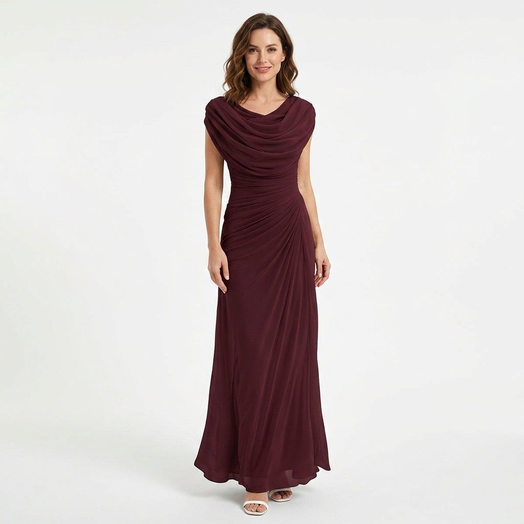 Marta | Maxi-jurk met gedrapeerde colhals