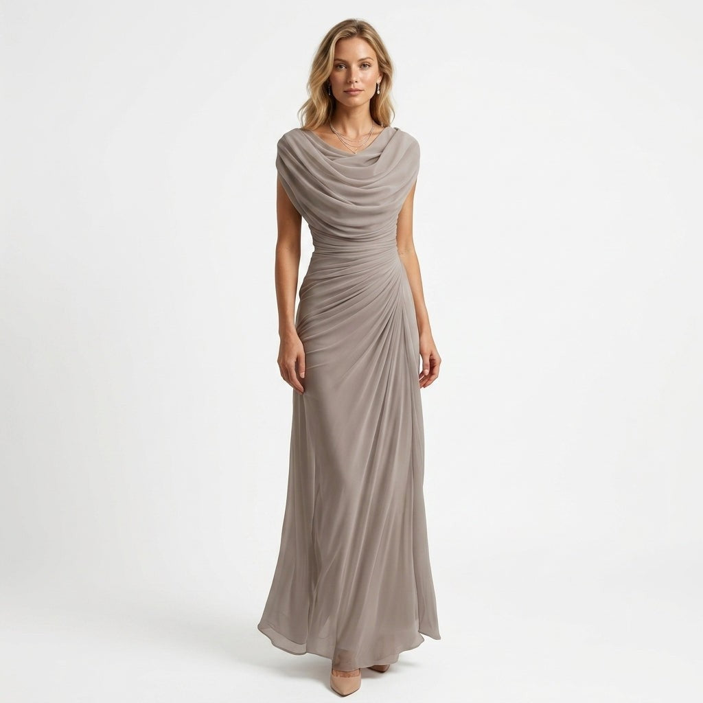Marta | Maxi-jurk met gedrapeerde colhals