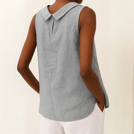 Natalia | Mouwloos vest met kraag