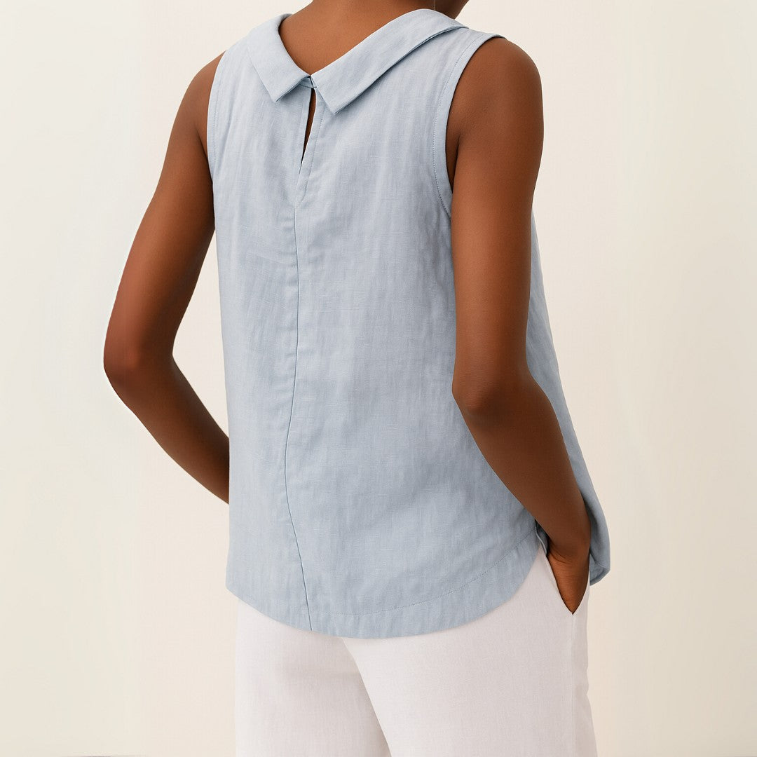 Natalia | Mouwloos vest met kraag