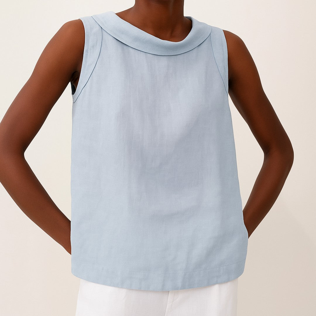 Natalia | Mouwloos vest met kraag