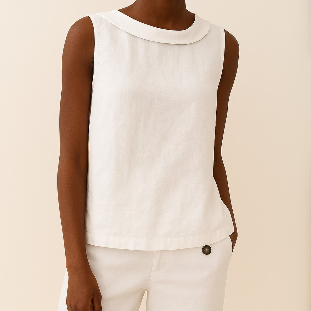Natalia | Mouwloos vest met kraag