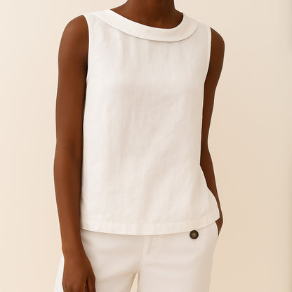 Natalia | Mouwloos vest met kraag