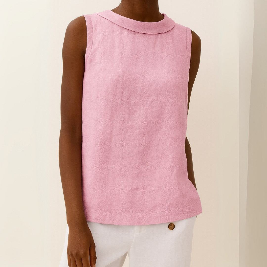 Natalia | Mouwloos vest met kraag