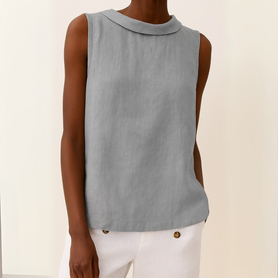 Natalia | Mouwloos vest met kraag