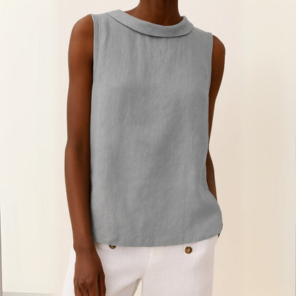 Natalia | Mouwloos vest met kraag