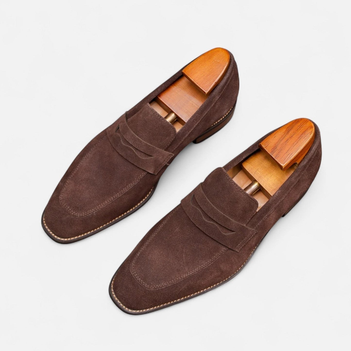Patrycja | Loafersy z zamszową stóp­ką
