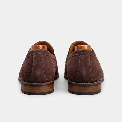 Patrycja | Loafersy z zamszową stóp­ką