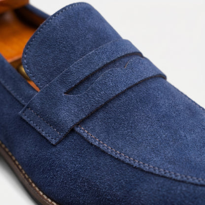 Patrycja | Loafersy z zamszową stóp­ką