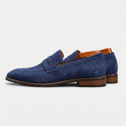 Patrycja | Loafersy z zamszową stóp­ką