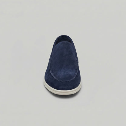 Patrycja | Loafersy ze skóry zamszowej