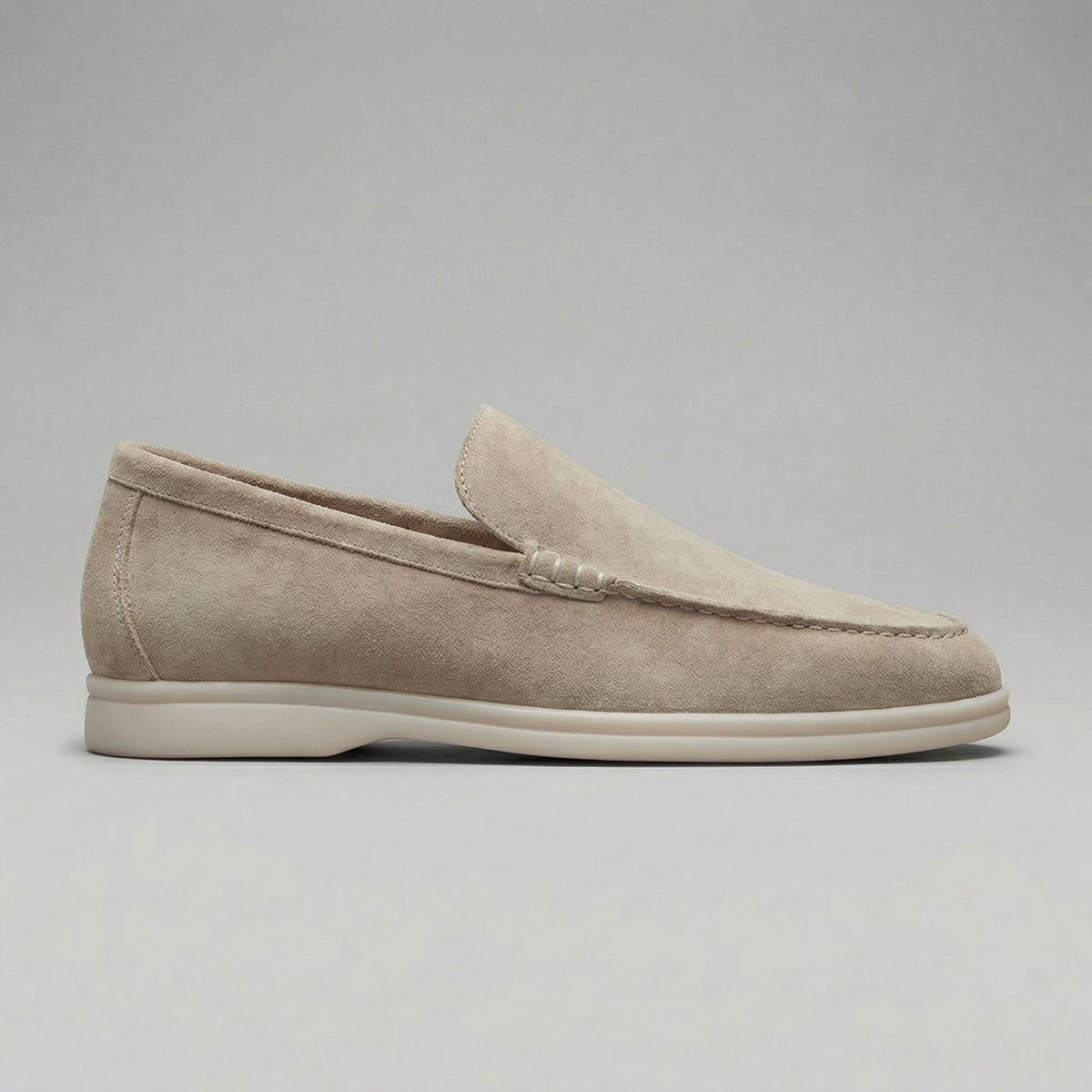 Patrycja | Loafersy ze skóry zamszowej
