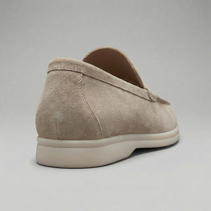 Patrycja | Loafersy ze skóry zamszowej