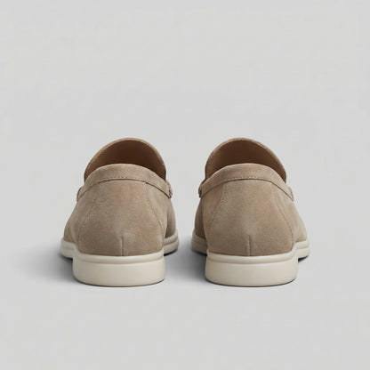 Patrycja | Loafersy ze skóry zamszowej