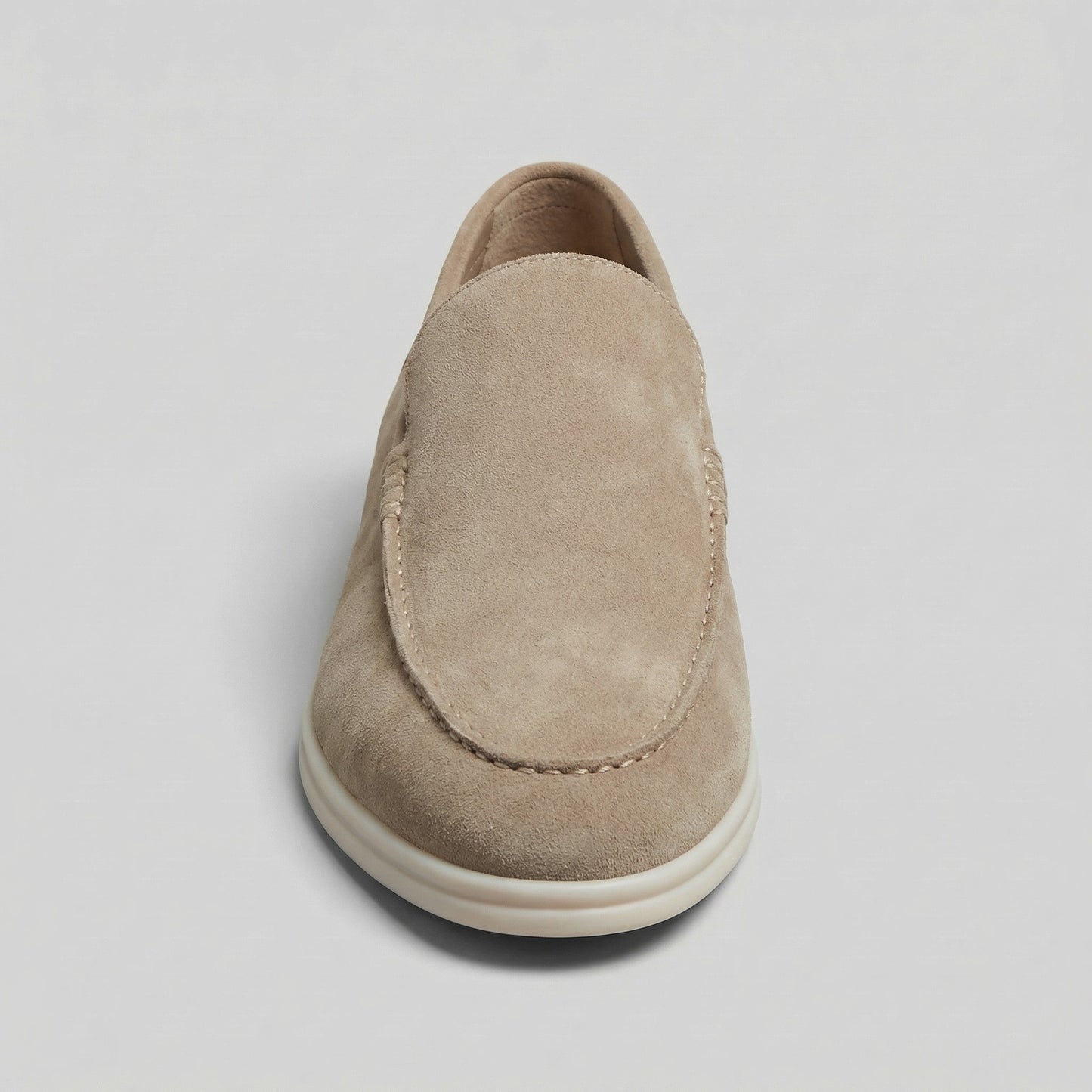 Patrycja | Loafersy ze skóry zamszowej