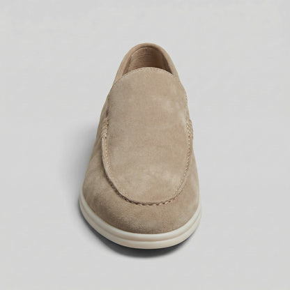 Patrycja | Loafersy ze skóry zamszowej