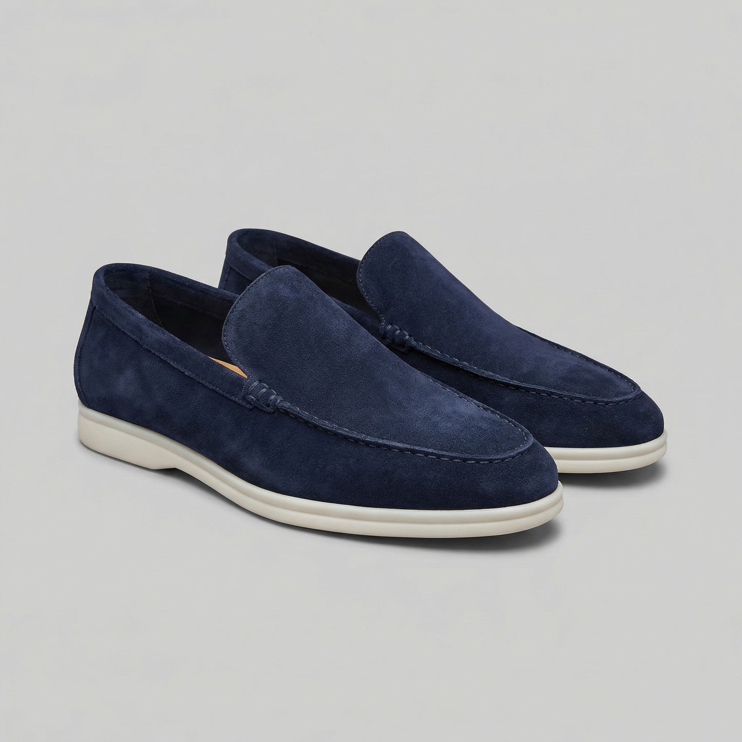 Patrycja | Loafersy ze skóry zamszowej