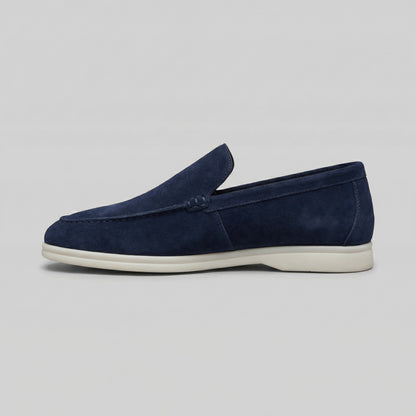 Patrycja | Loafersy ze skóry zamszowej
