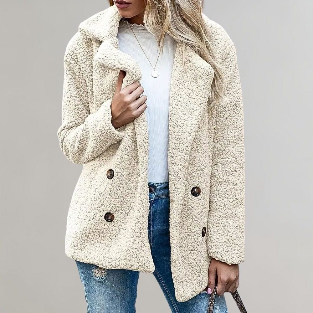 Róża | Blazer z teksturą teddy