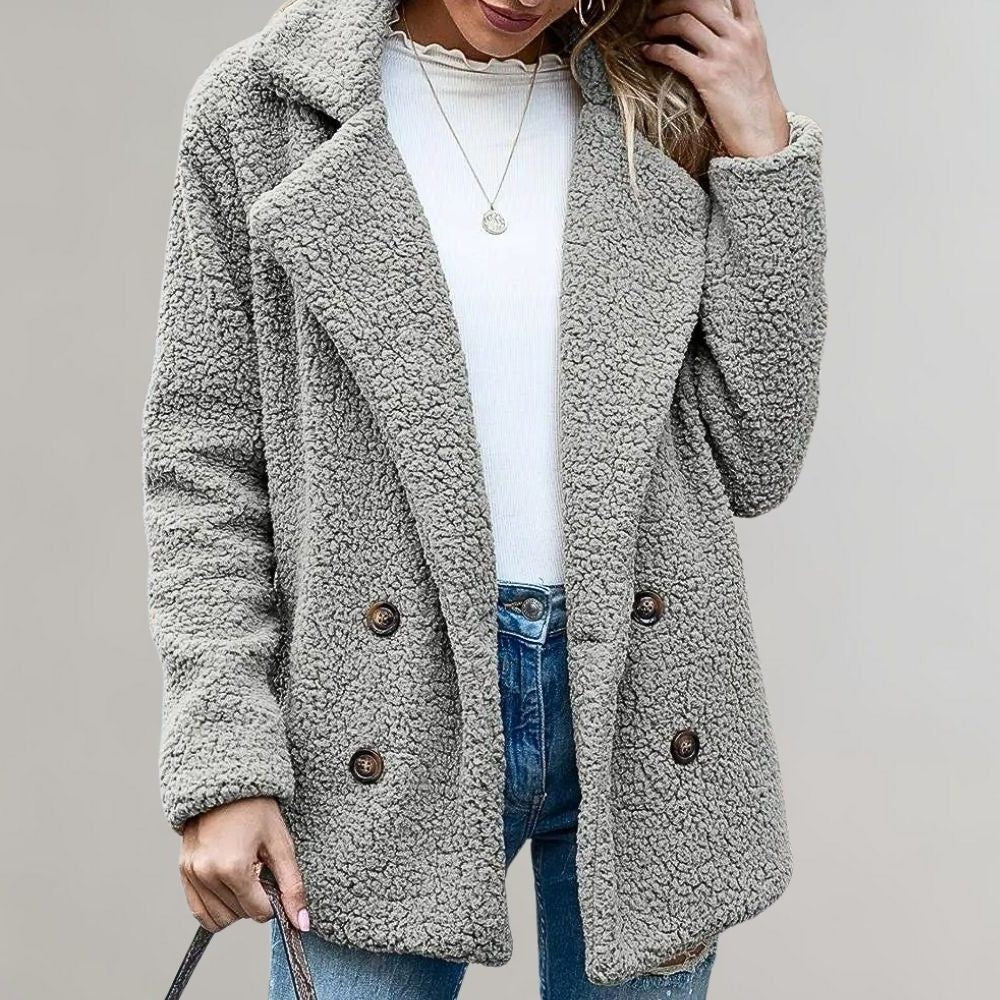 Róża | Blazer z teksturą teddy