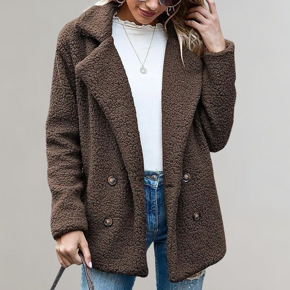 Róża | Blazer z teksturą teddy
