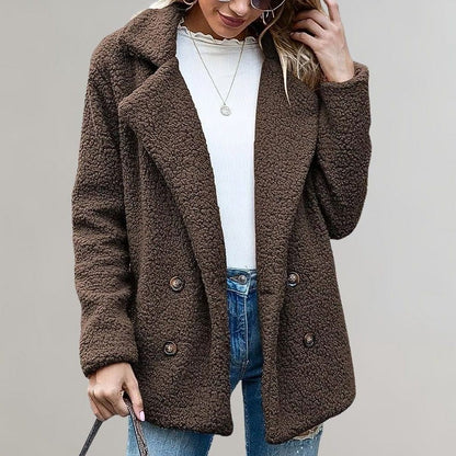 Róża | Blazer z teksturą teddy