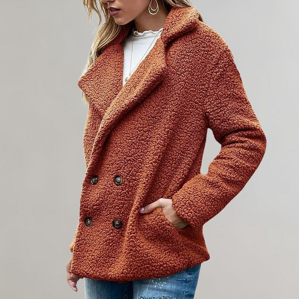 Róża | Blazer z teksturą teddy